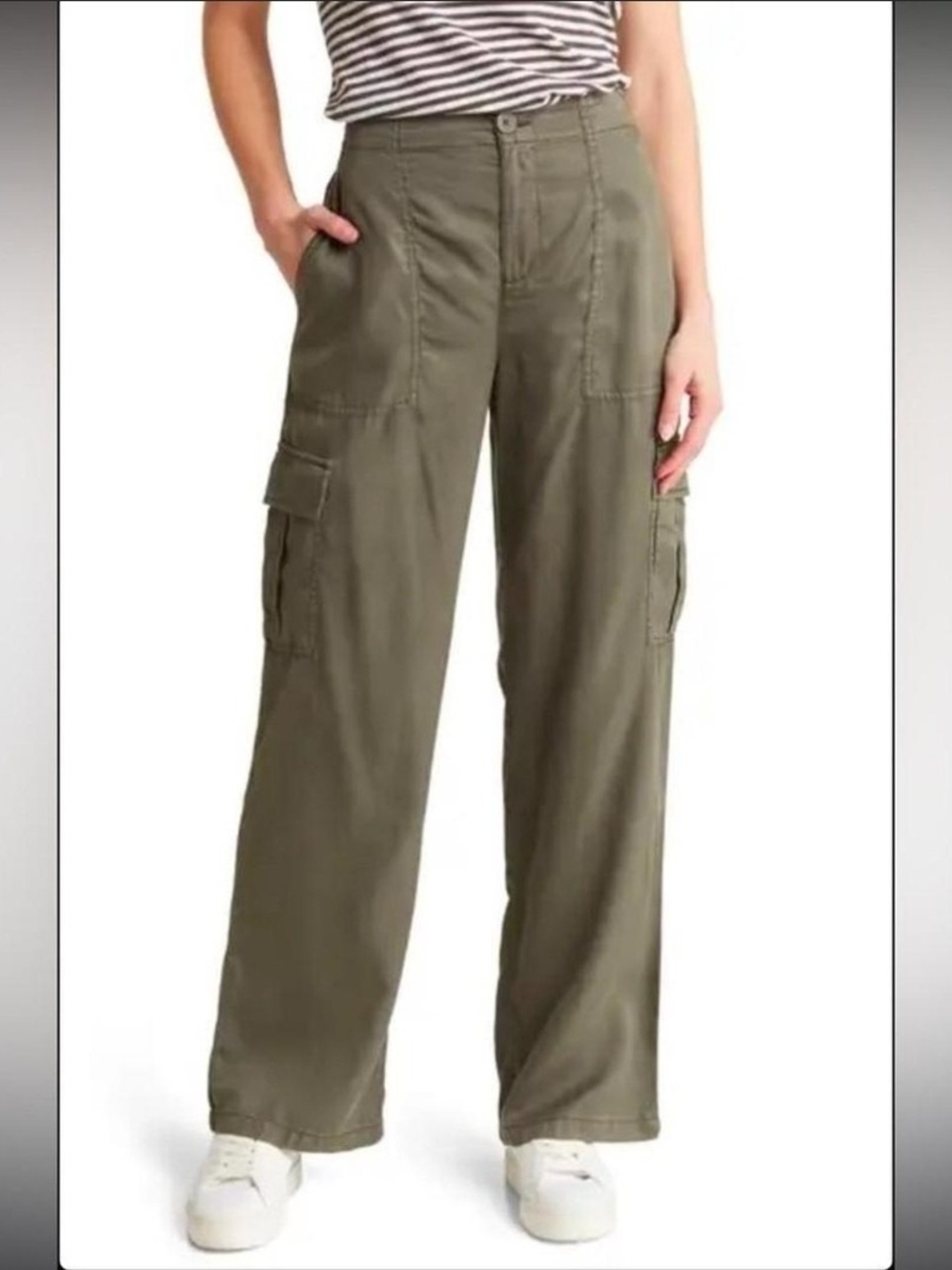 Sanctuary Sofia Tencel Lyocell Cargo Pants - Black